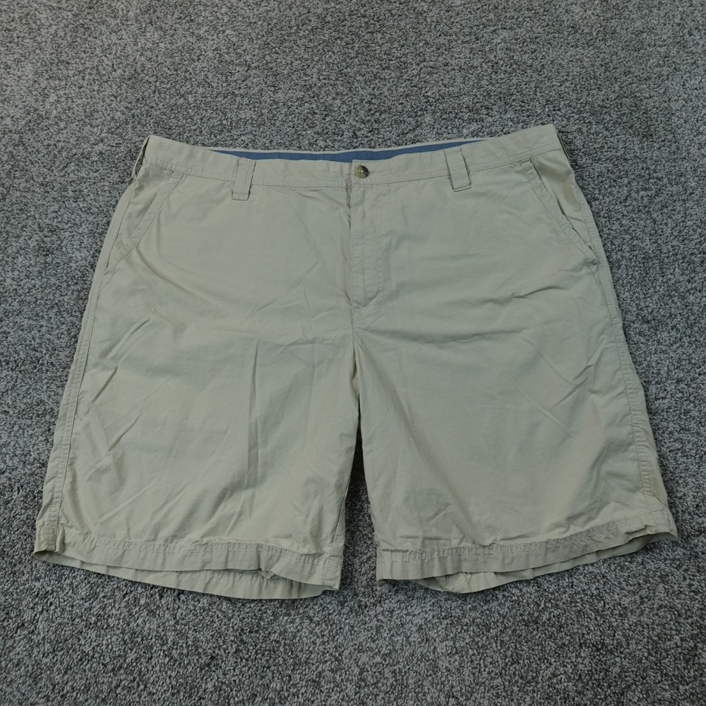 Columbia Shorts Mens 44 Beige Tan Chino Flat Front Outdoor Hiking Fishing Travel
